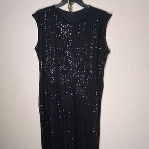 Sequins Blk Catsuit